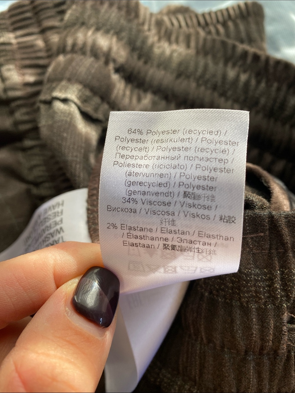 Ganni Check Pattern Drawstring Pants Straight Drawstring Size 44 - Picture 5 of 6